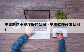 溧阳宁夏制作小程序好的公司（宁夏软件开发公司）